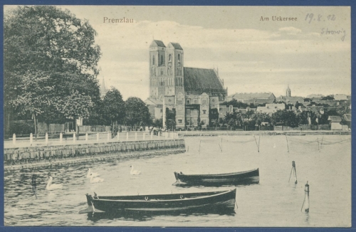 Prenzlau Am Uckersee Marienkirche, gelaufen 1912 (AK2487)