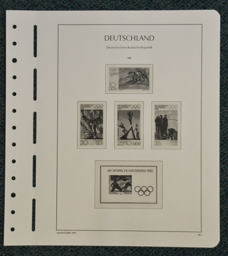 LEUCHTTURM Vordrucke DDR 1980/84 SF gebraucht (Z1783)