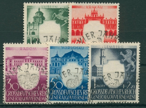 Generalgouvernement 1943 3 Jahre NSDAP im GG 105/09 Sonderstempel