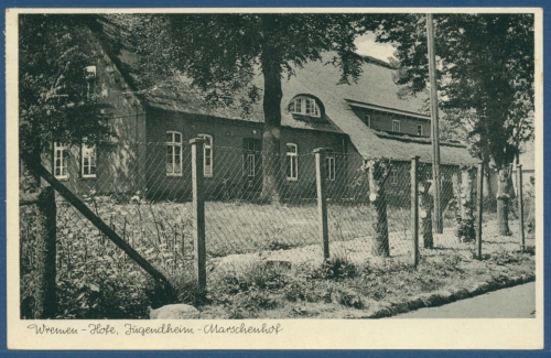 Wremen-Hofe Jugendheim Marschenhof, gelaufen 1952 (AK2579)