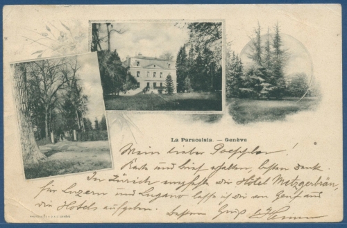 Genf La Paracelsia, gelaufen 190? Marke fehlt (AK2584)