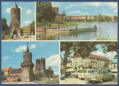 Prenzlau Mitteltorturm Hotel Uckermark, gelaufen 1969 (AK2638)