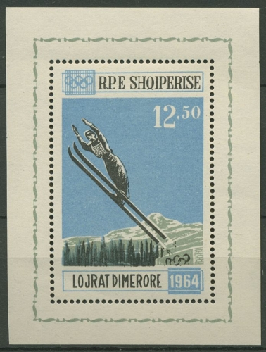 Albanien 1963 Olympische Winterspiele Innsbruck Block 20 postfrisch (C91734)
