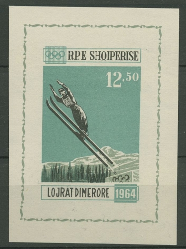 Albanien 1963 Olympische Winterspiele Innsbruck Block 21 postfrisch (C91735)