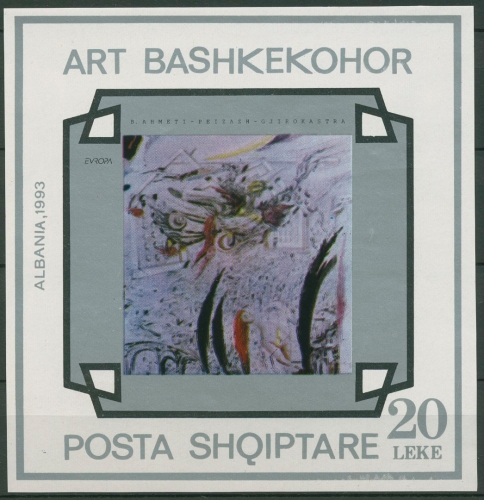 Albanien 1993 Europa CEPT Zeitgenössische Kunst Block 98 postfrisch (C91779)