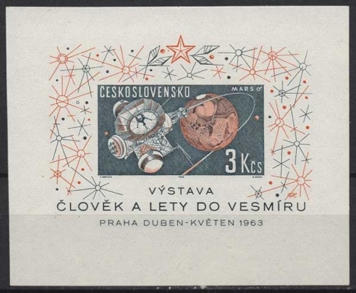 Tschechoslowakei 1963 Weltraumforschung Block 19 postfrisch (C91803)