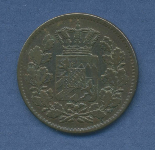 Bayern 2 Pfennig 1871, König Ludwig II., J. 92 sehr schön + (m2232)