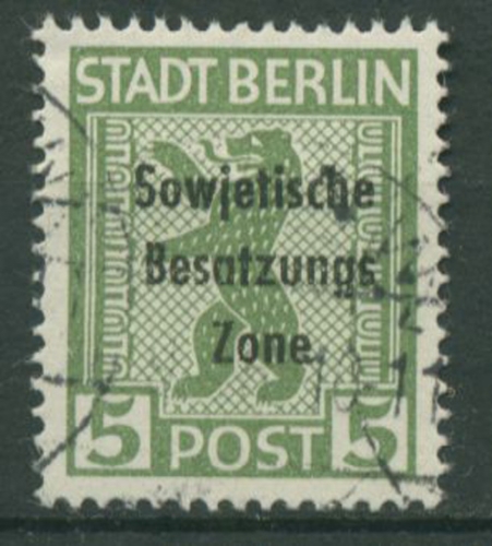 SBZ Allgemeine Ausgabe 1948 Freimarke mit Aufdruck 200 A vx gestempelt