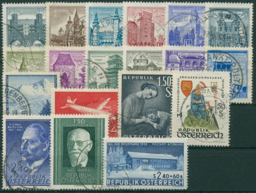 Österreich Jahrgang 1958 komplett gestempelt (G31038)