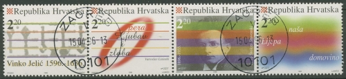 Kroatien 1996 Geschichte d. kroatischen Musik 371/74 ZD gestempelt (C91964)