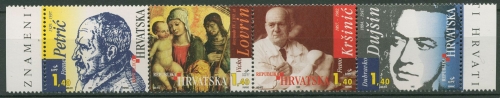 Kroatien 1997 Bedeutende Persönlichkeiten 430/33 ZD postfrisch (C91967)