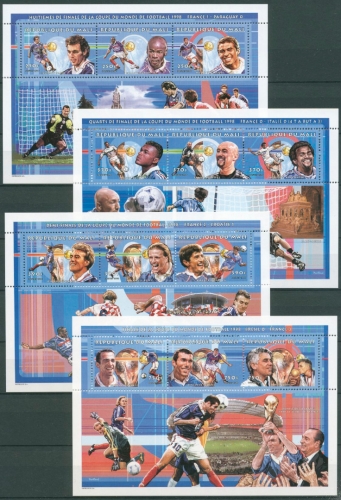Mali 1998 Fußball-WM '98 in Frankreich Kleinbogen 2124/35 K postfrisch (C28475)