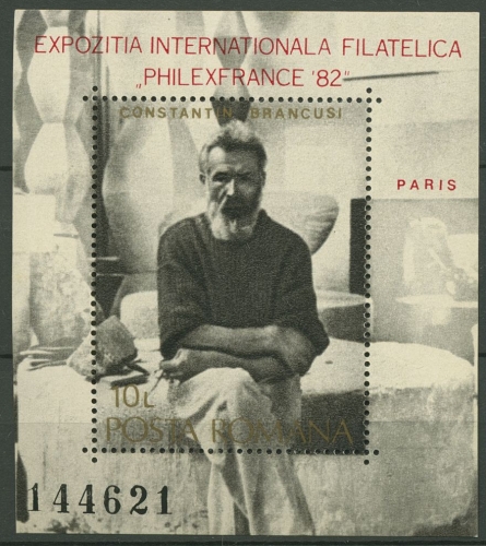 Rumänien 1982 PHILEXFRANCE´82 C.Bráncusi Block 188 postfrisch (C91998)