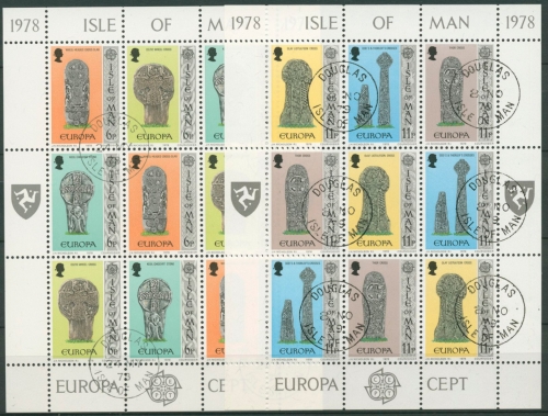 Isle of Man 1978 Europa CEPT Baudenkmäler Kleinbg. 122/27 K gestempelt (C90658)