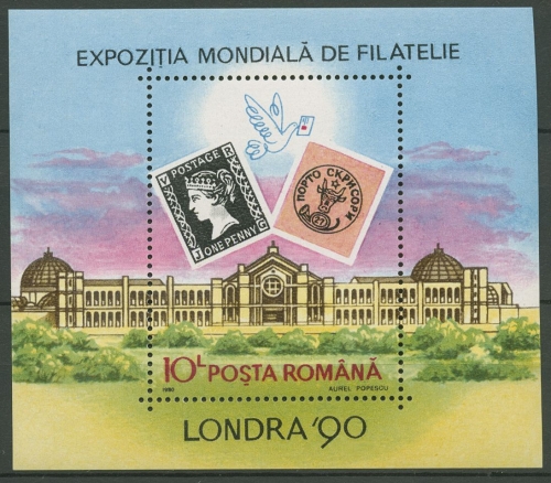 Rumänien 1990 STAMP WORLD London Block 261 postfrisch (C92232)