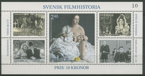 Schweden 1981 Schwedische Filmgeschichte Block 9 postfrisch (C92287)