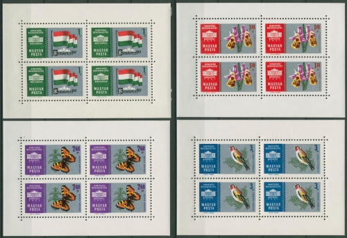 Ungarn 1961 Kunstgalerie Budapest Kleinbogen 1765/68 A K postfrisch (C92780)