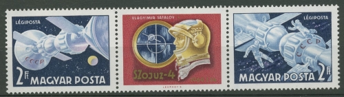 Ungarn 1969 Raumkapseln Sojus 4 und 5 2492/93 A ZD postfrisch (C92796)