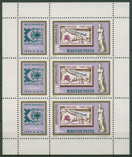 Ungarn 1975 ARPHILA´Paris Venusstatue Kleinbogen 3043 A K postfrisch (C92819)