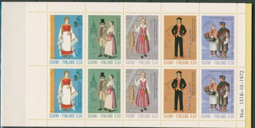 Finnland 1972 Freimarken Trachten Markenheftchen MH 6 postfrisch (C92929)