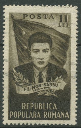 Rumänien 1951 Partisanen Arbeiterführer Filimon Sarbu 1267 gestempelt