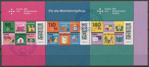 Bund 2025 Wohlfahrt: Helfer Heftchenblatt ungefaltet! H-Bl. 61 mit ESST