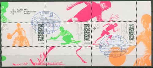 Bund 2023 Sporthilfe Heftchenblatt ungefaltet! H-Bl. 59 mit ESST