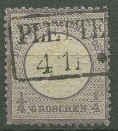 Dt. Reich 1872 gr. Brustschild 16 mit Stempel PR-R2 PLETTENBERG kl. Zahnfehler