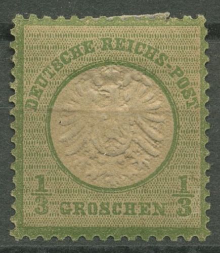 Deutsches Reich 1872 Adler mit großem Brustschild 17 a mit Falz, etwas verfärbt