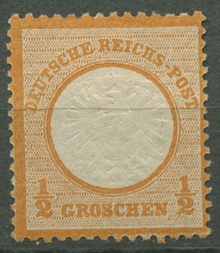 Deutsches Reich 1872 Adler mit großem Brustschild 18 mit Falz, dünne Stelle