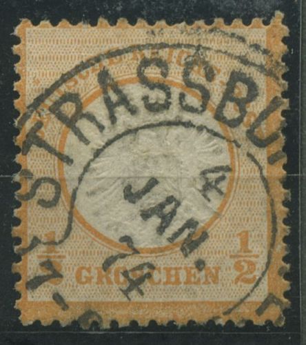Dt. Reich 1872 gr. Brustschild 18 Hufeisenstempel HE 36-3 STRASSBURG