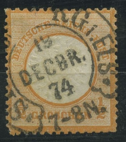 Dt. Reich 1872 gr. Brustschild 18 Hufeisenstempel HE 36-1N STRASSBURG