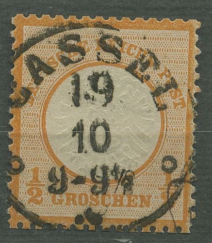 Deutsches Reich 1872 gr. Brustschild 18 mit Stempel K1 CASSEL geprüft