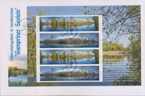 Liechtenstein 2017 Naturschutzgebiet Gampriner Seelein 1858/61 K FDC (SG30)