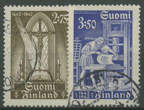 Finnland 1942 Erste Bibel in finnischer Sprache 267/68 gestempelt