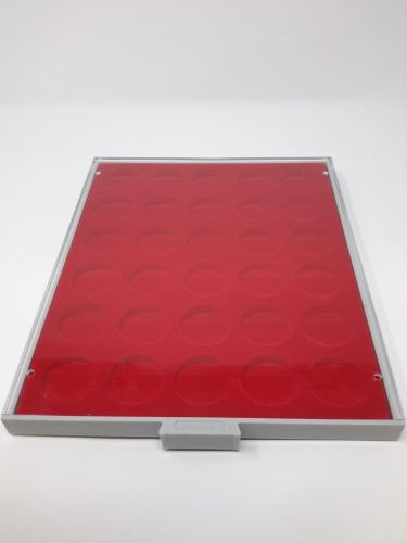 LINDNER Münzbox 2101 Standard 30 runde Fächer 36 mm, gebraucht (Z677)