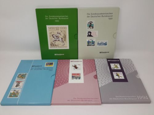 Bund Jahrbücher 1990/94 komplett Kat.-Wert: 670,00 TOP-ANGEBOT (XL9)