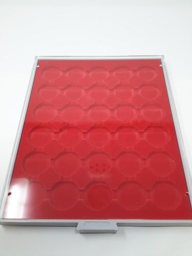 LINDNER Münzbox 2537 Standard für 30 gekapselte Münzen 37,5 mm, gebraucht (Z819)