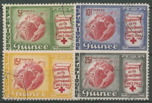 Guinea 1963 100 Jahre Internationales Rotes Kreuz 204/07 A gestempelt