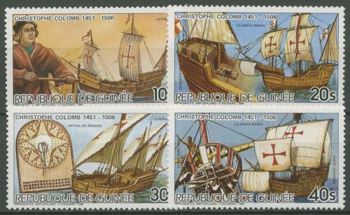 Guinea 1985 Seefahrer Christoph Kolumbus Schiffe 1081/84 A postfrisch