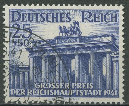Deutsches Reich 1941 Galopprennen, Brandenburger Tor 803 gestempelt