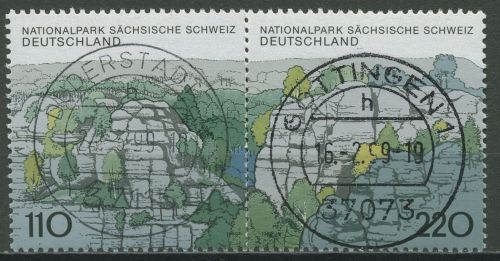 Bund 1998 Nationalpark Sächsische Schweiz 1997/98 gestempelt, Blockeinzelmarken