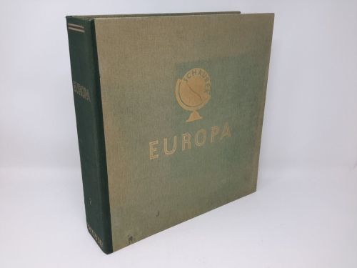 SCHAUBEK Schraubendecke EUROPA Ganzleinen grün mit Gebrauchsspuren (Z3548)
