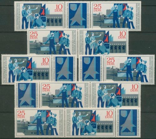 DDR 1972 Messe der Meister 1799/1800 ZD alle Kombinationen postfrisch (SG31217)