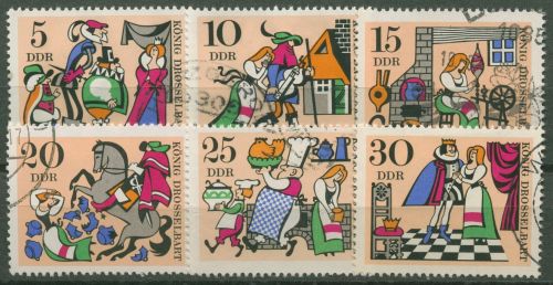 DDR 1967 Märchen Brüder Grimm König Drosselbart 1323/28 gestempelt