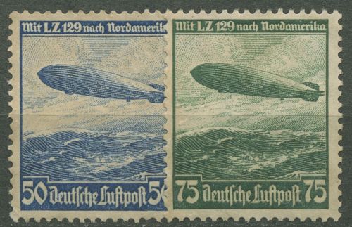 Deutsches Reich 1936 Luftschiff Hindenburg 606/07 X postfrisch/ohne Gummi