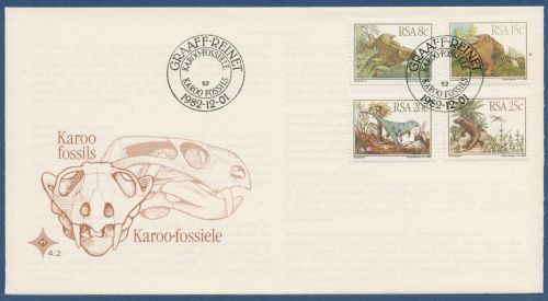 Südafrika 1982 Prähistorische Tiere Dinosaurier 622/25 FDC (X41640)