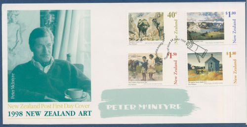 Neuseeland 1998 Gemälde von Peter McIntyre 1691/94 A FDC (X41651)