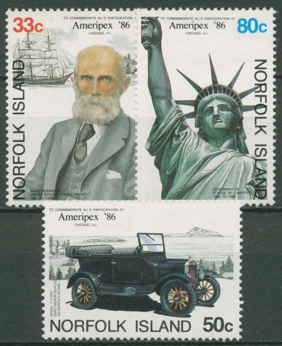 Norfolk-Insel 1986 AMERIPEX Freiheitsstatue Ford 383/85 postfrisch