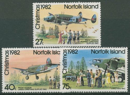 Norfolk-Insel 1982 Weihnachten Szenen des II. Weltkrieges 295/97 postfrisch